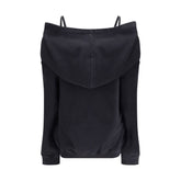 MM6 Black Cotton Sweatshirt